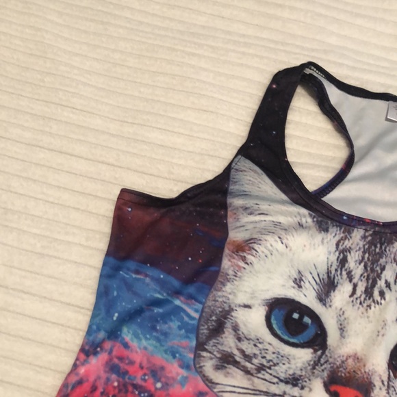 Taco Cat Multicolored Racerback Tank Women’s Size XL - Picture 4 of 6